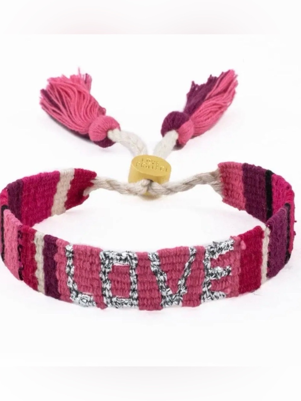 Love Shack Fancy Love is Project Atitlan woven bracelet